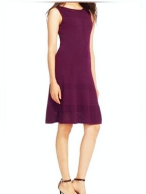 Lauren Ralph Lauren Women's Purple Crewneck Sweater Dress